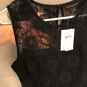 NWT Banana Republic Black Lace Dress
